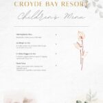 Croyde Bay Resort Children's Menu